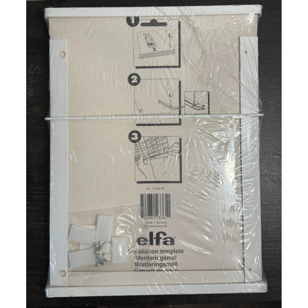 Elfa Easy Glider Sliding Shelf 35 Mini Closet Organization White Metal